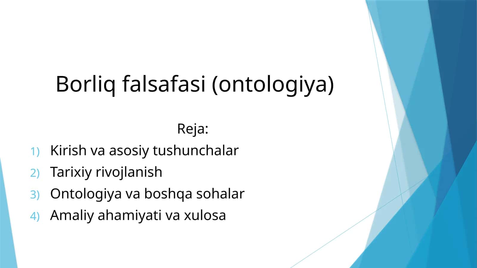 Borliq falsafasi (ontologiya)