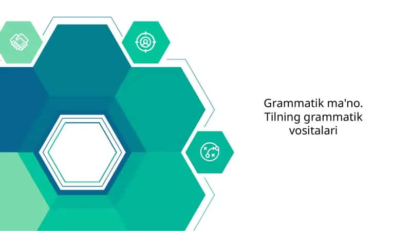 Grammatik ma'no. Tilning grammatik vositalari
