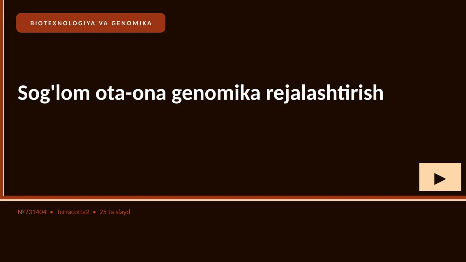Sog'lom ota-ona genomika rejalashtirish