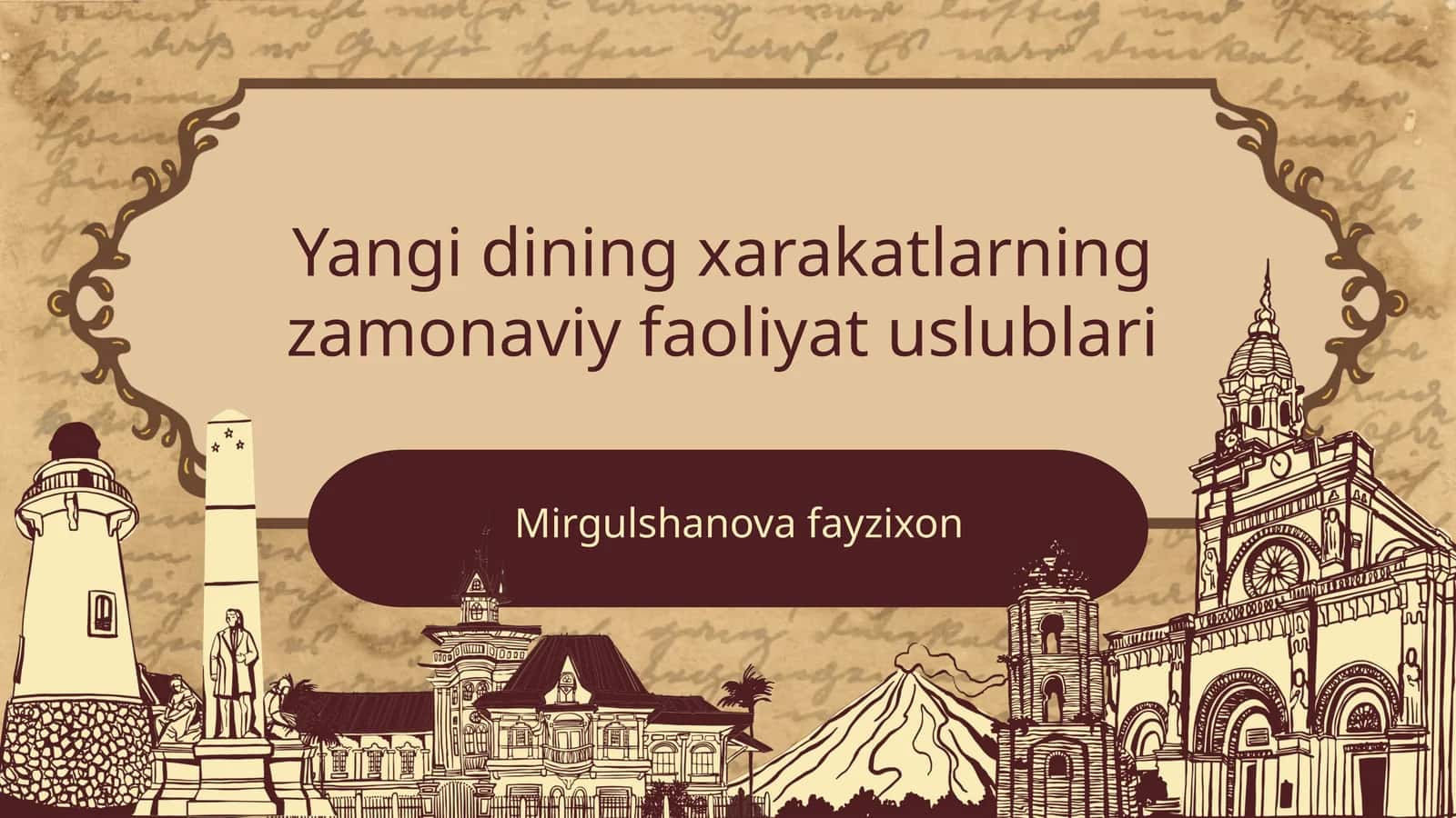 Yangi dining xarakatlarning zamonaviy faoliyat uslublari