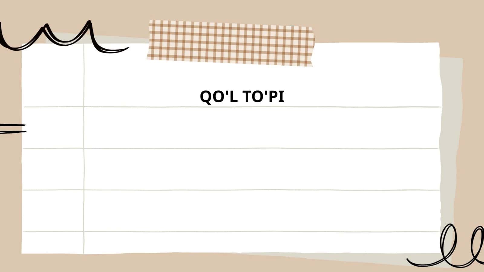 QO'L TO'PI