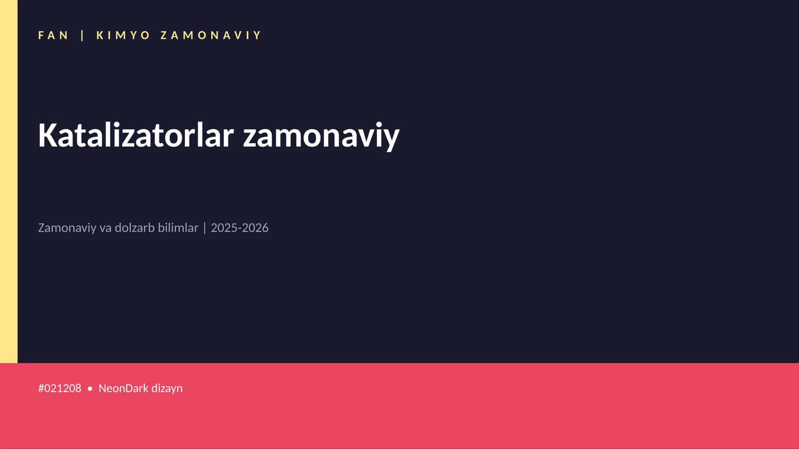 KIMYO ZAMONAVIY