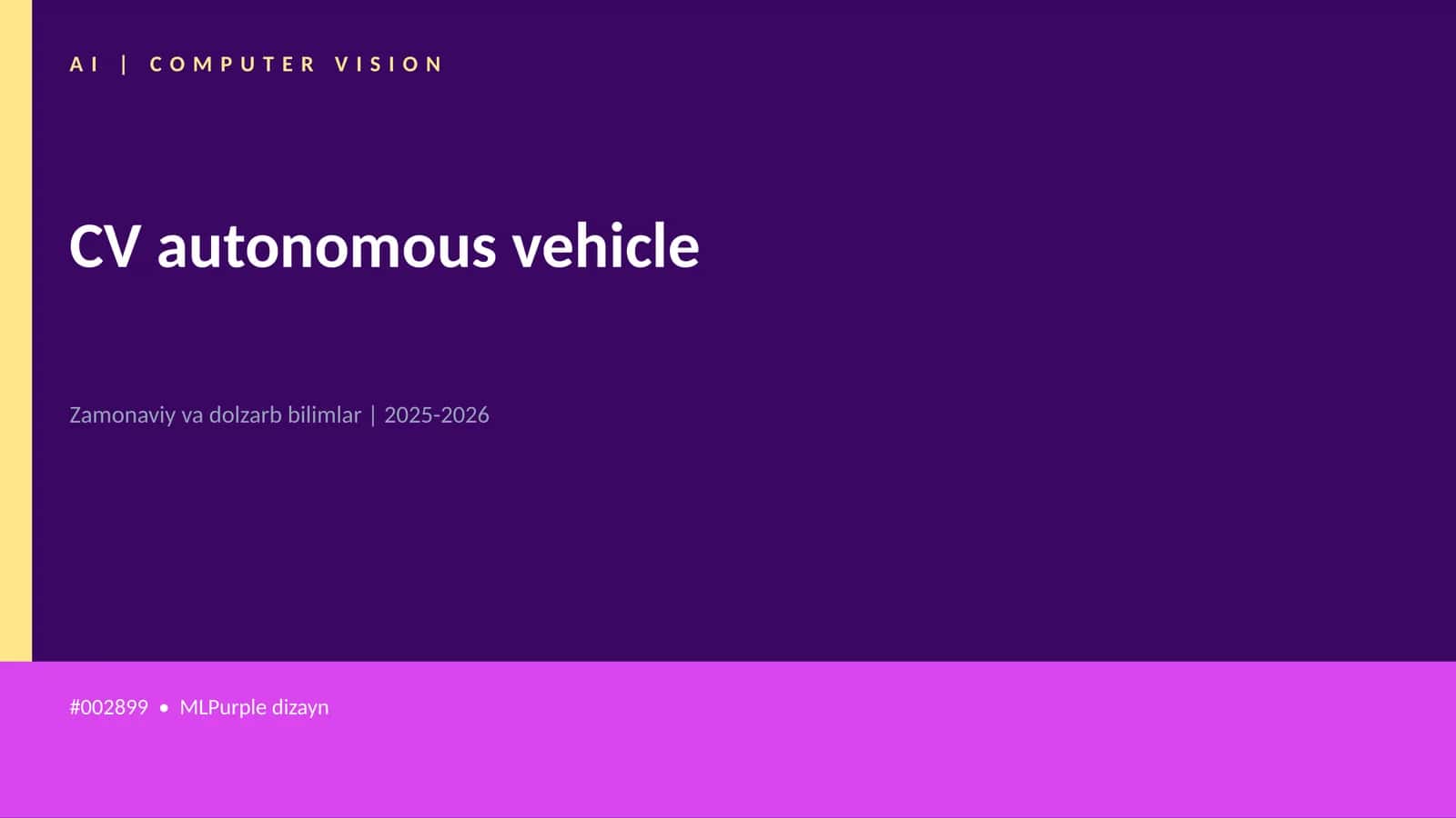 CV autonomous vehicle