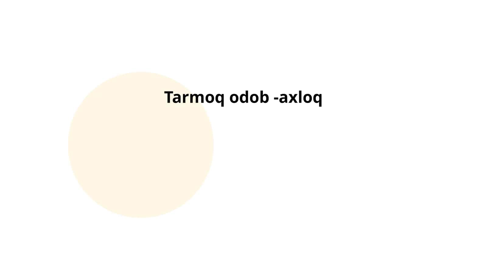 Tarmoq odob -axloq