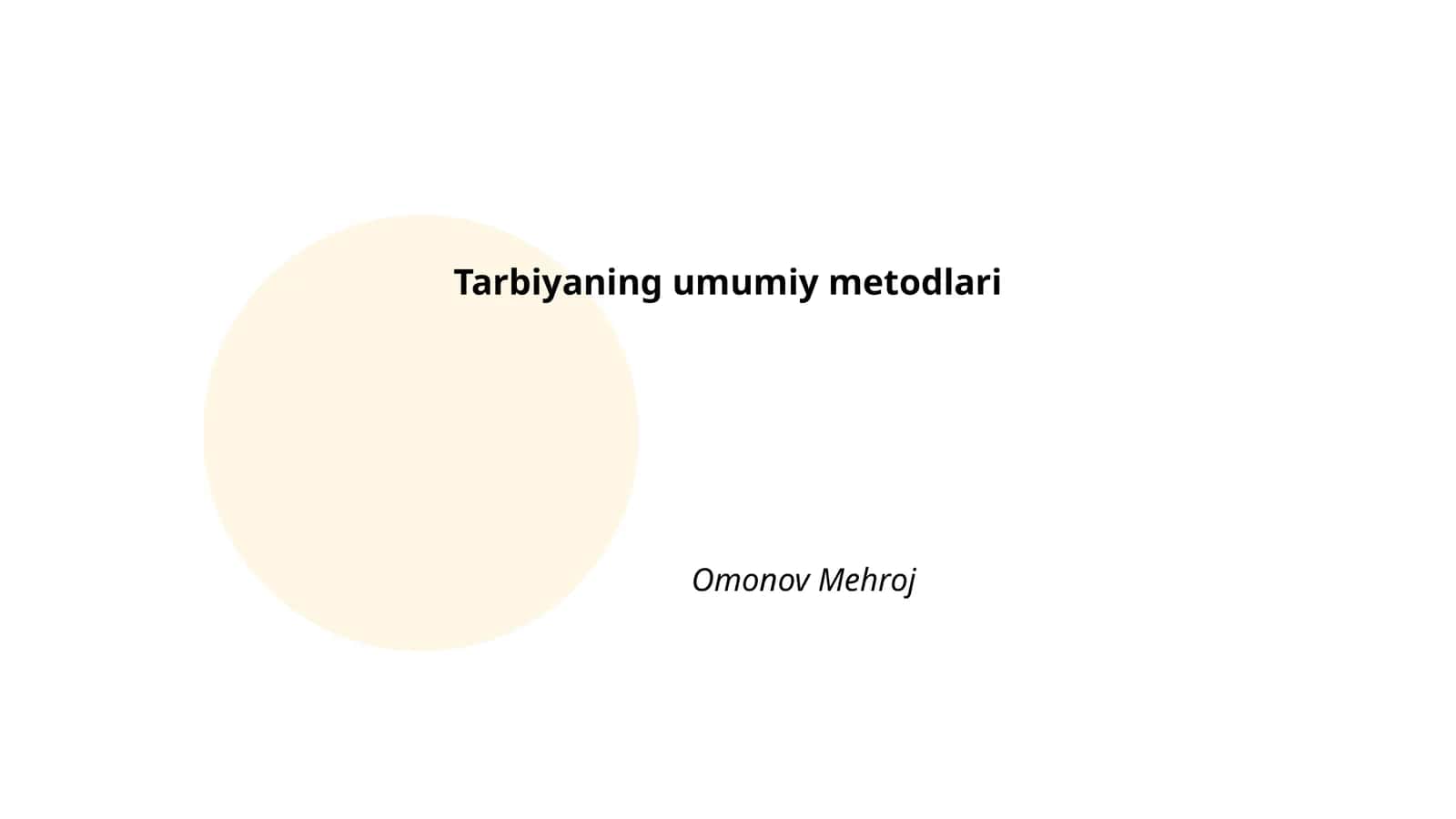 Ta'lim jarayonining nazariy asoslari
