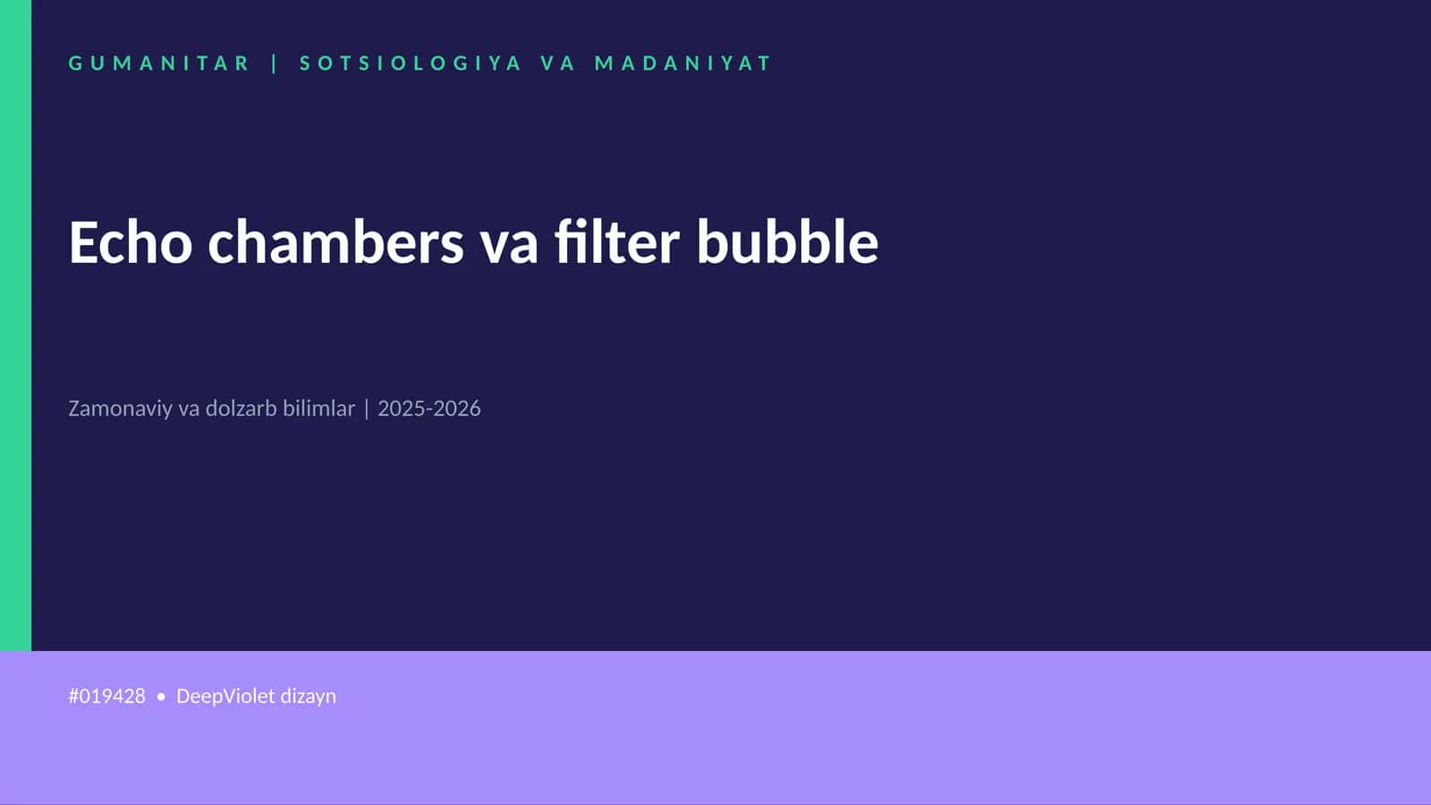 Echo chambers va filter bubble