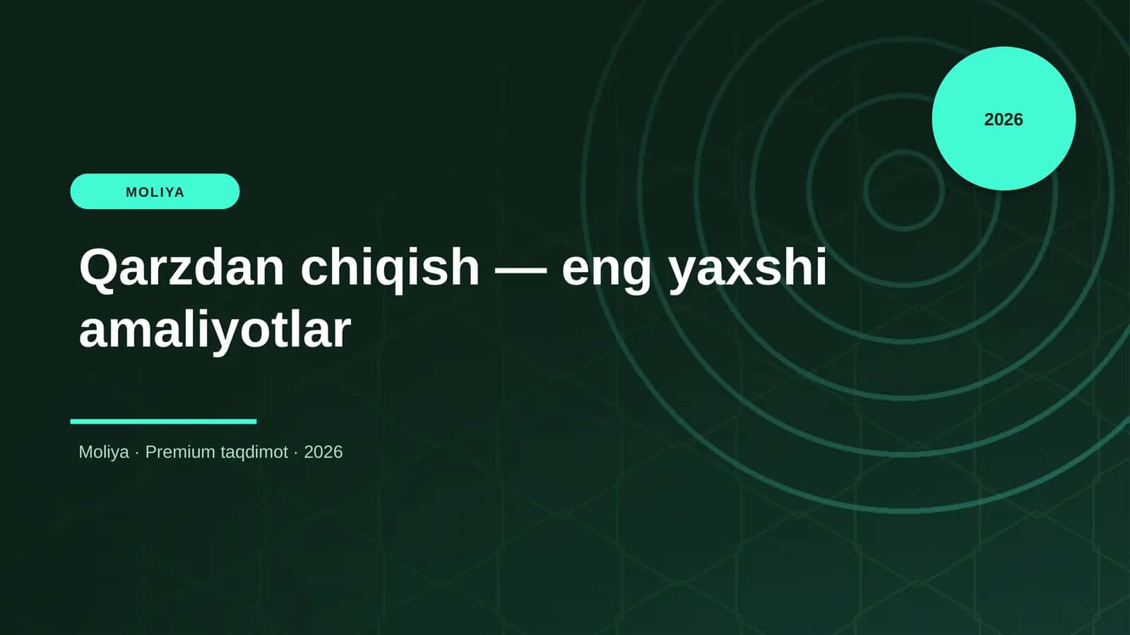 Qarzdan chiqish — eng yaxshi amaliyotlar