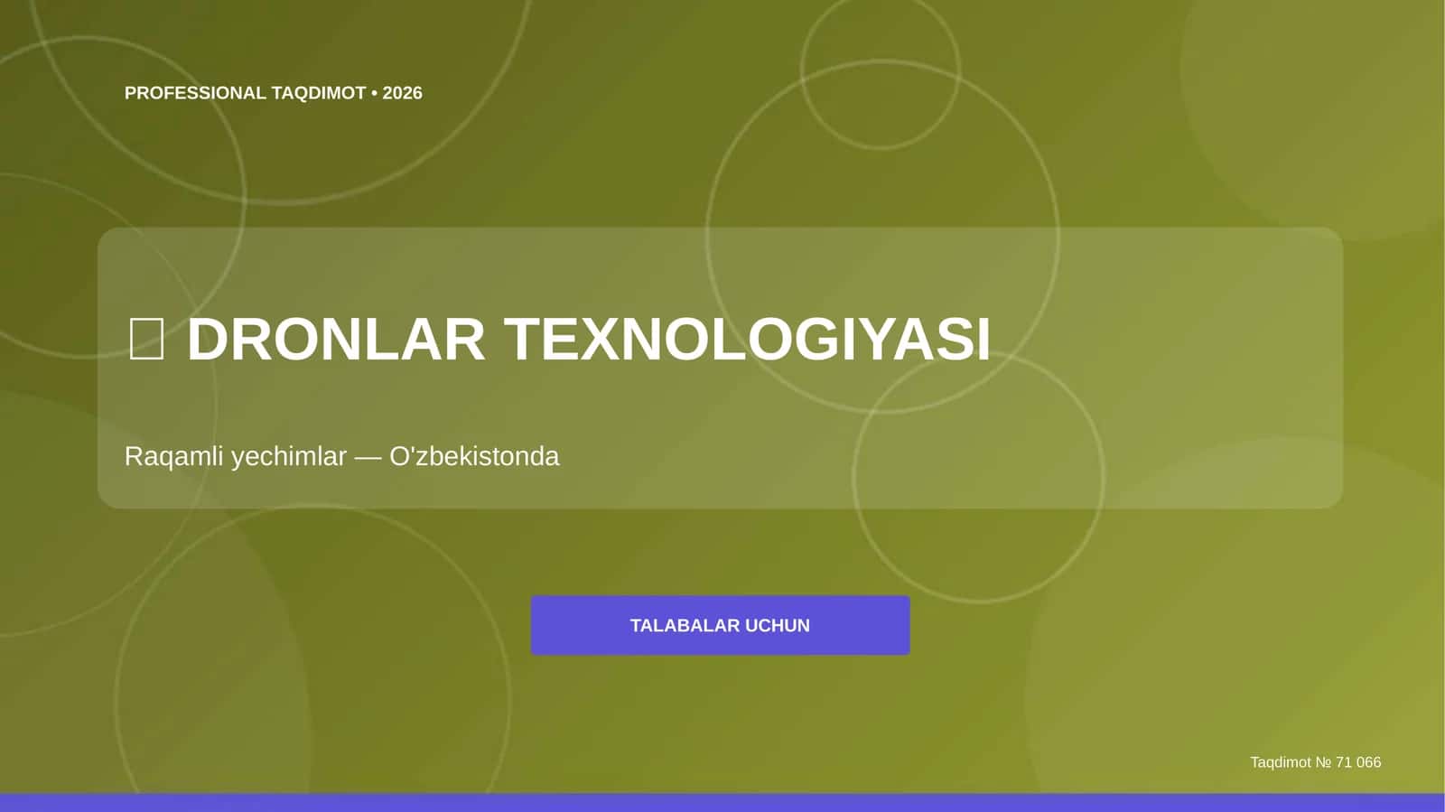 DRONLAR TEXNOLOGIYASI