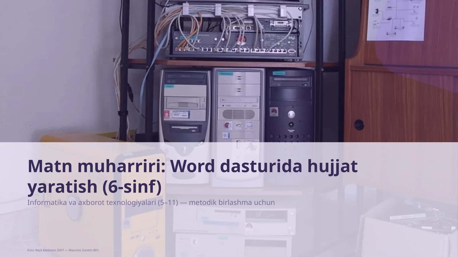 Word dasturida hujjat yaratish (6-sinf)