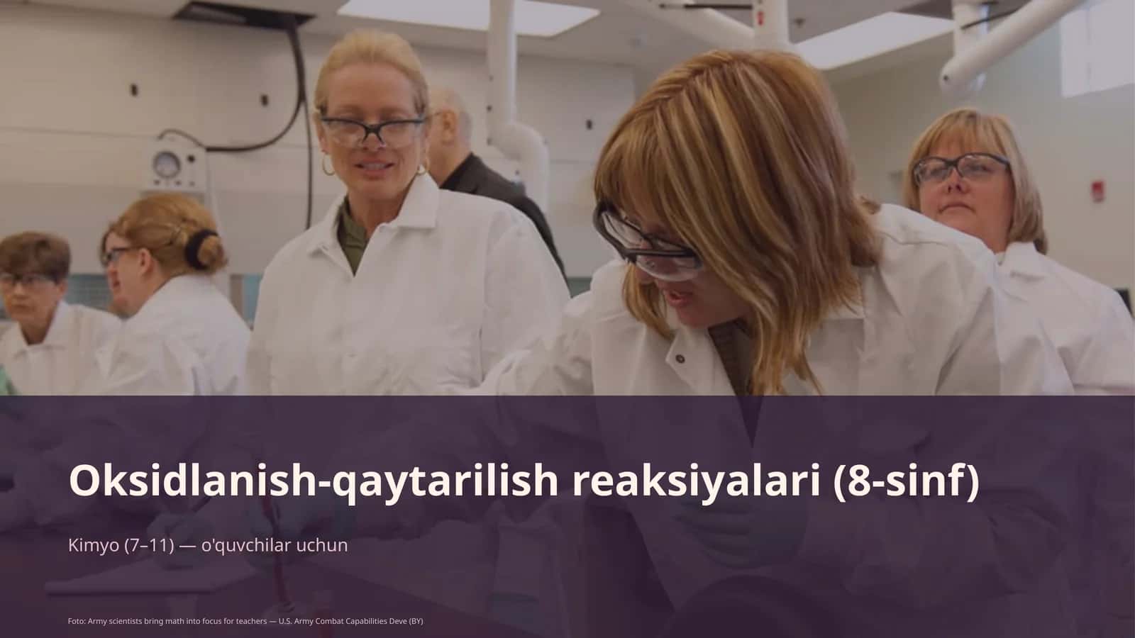Oksidlanish-qaytarilish reaksiyalari (8-sinf)