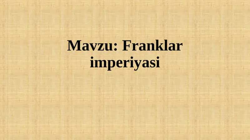 Franklar imperiyasi