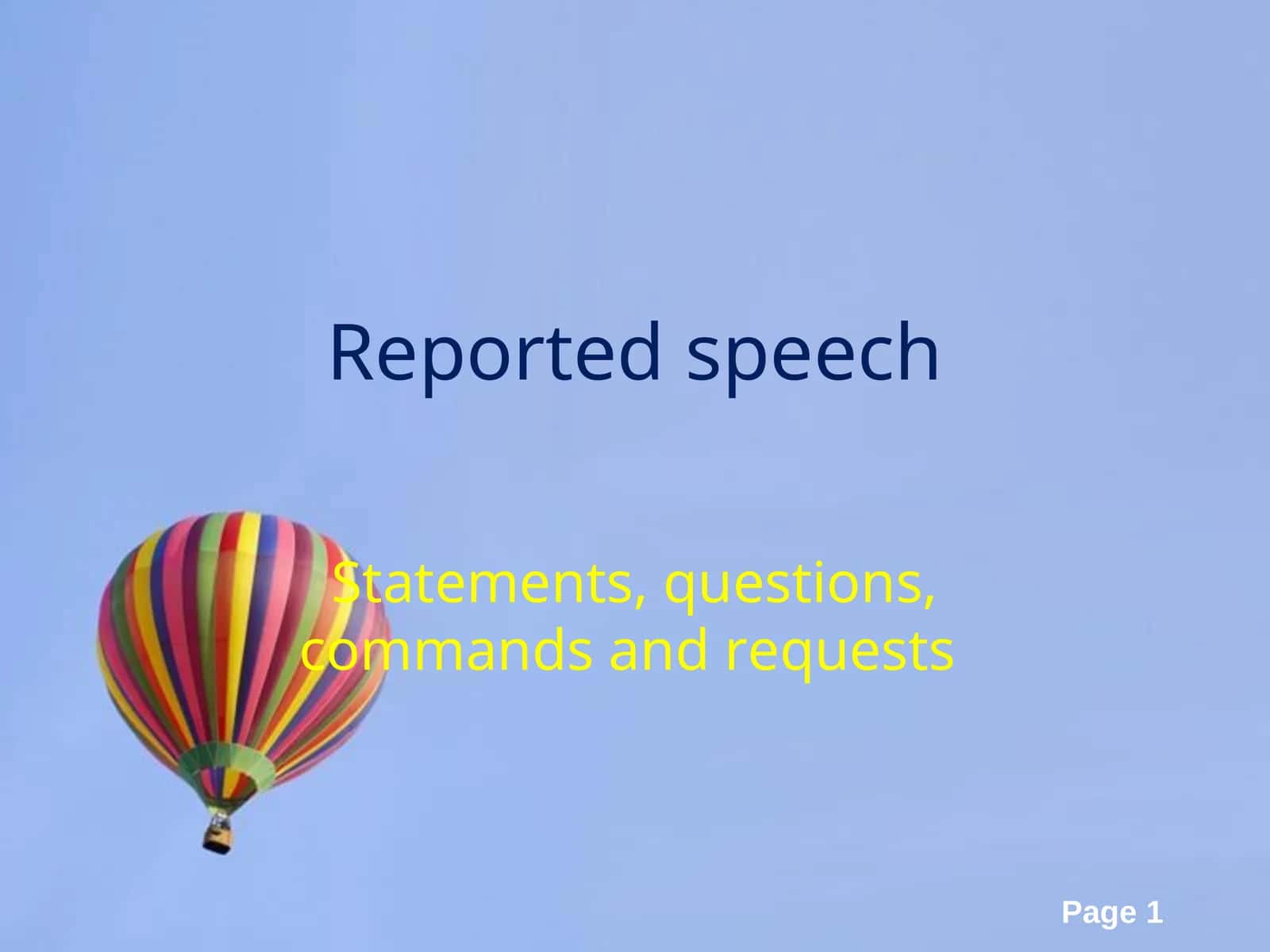Reported speech