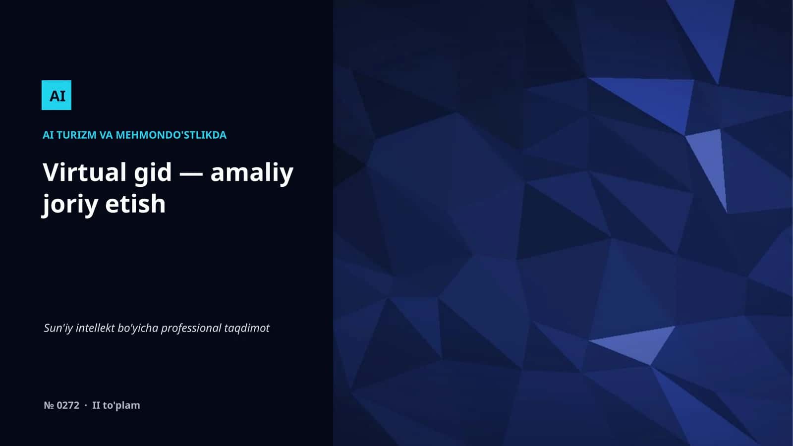 AI TURIZM VA MEHMONDO'STLIKDA
