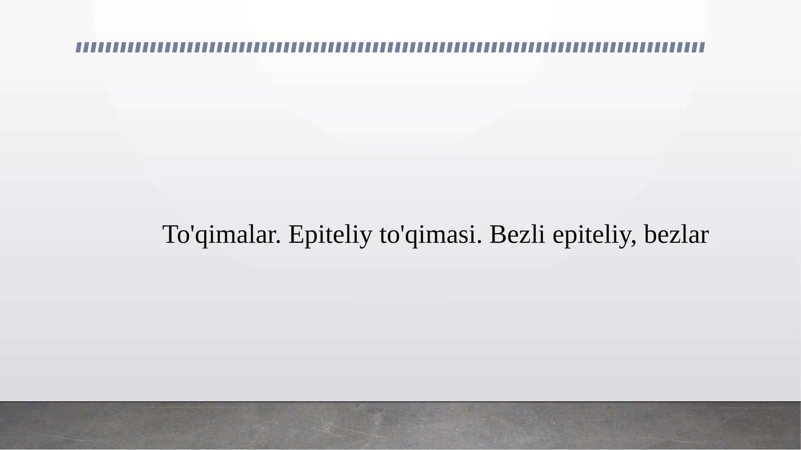To'qimalar. Epiteliy to'qimasi. Bezli epiteliy, bezlar