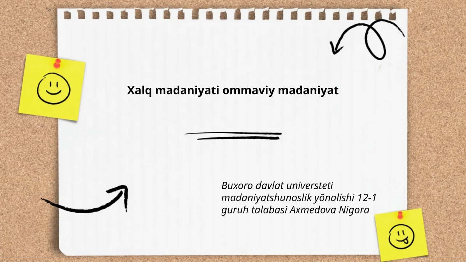 Xalq madaniyati ommaviy madaniyat