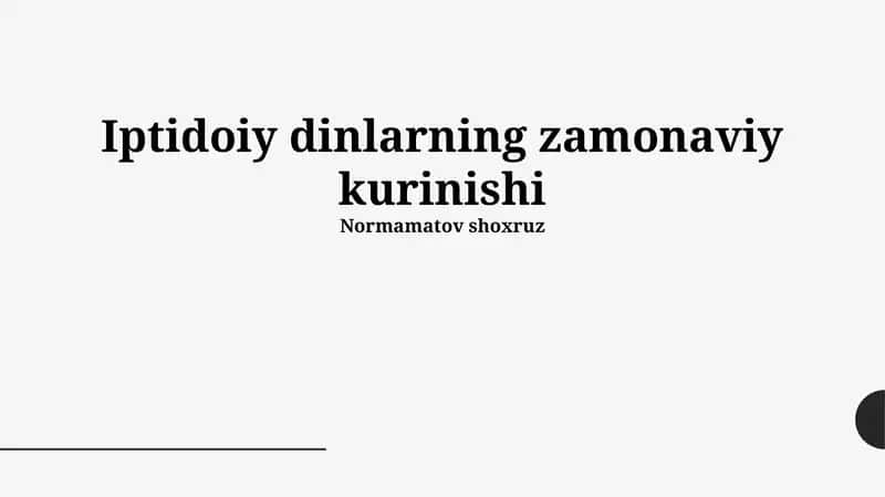 Zamonaviy Dinlarning Sincretizmi