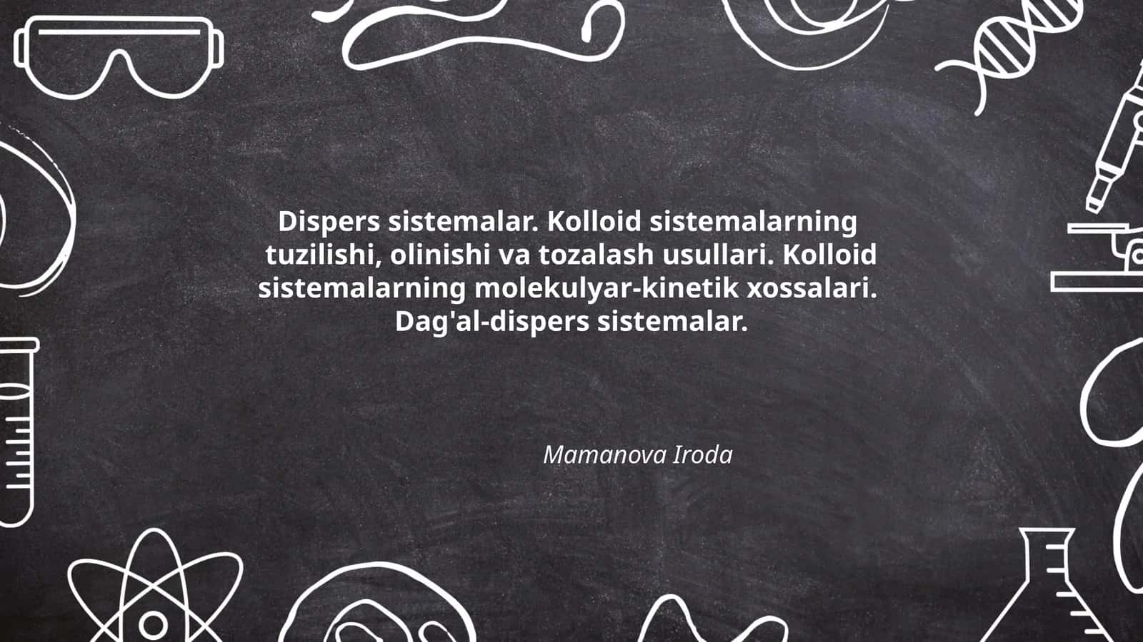Dispers sistemalar