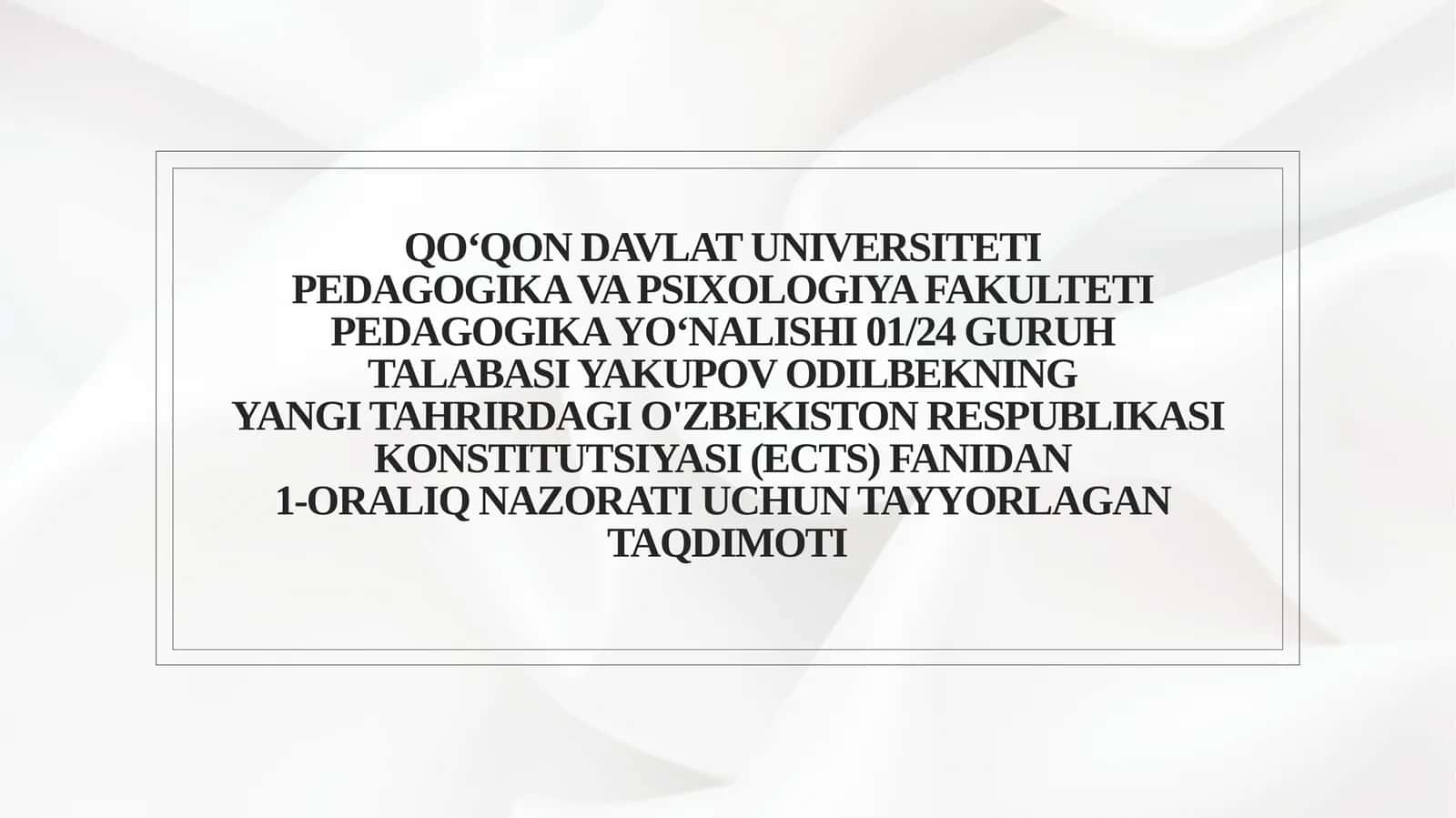 Mahalla — fuqarolik jamiyatining asosi