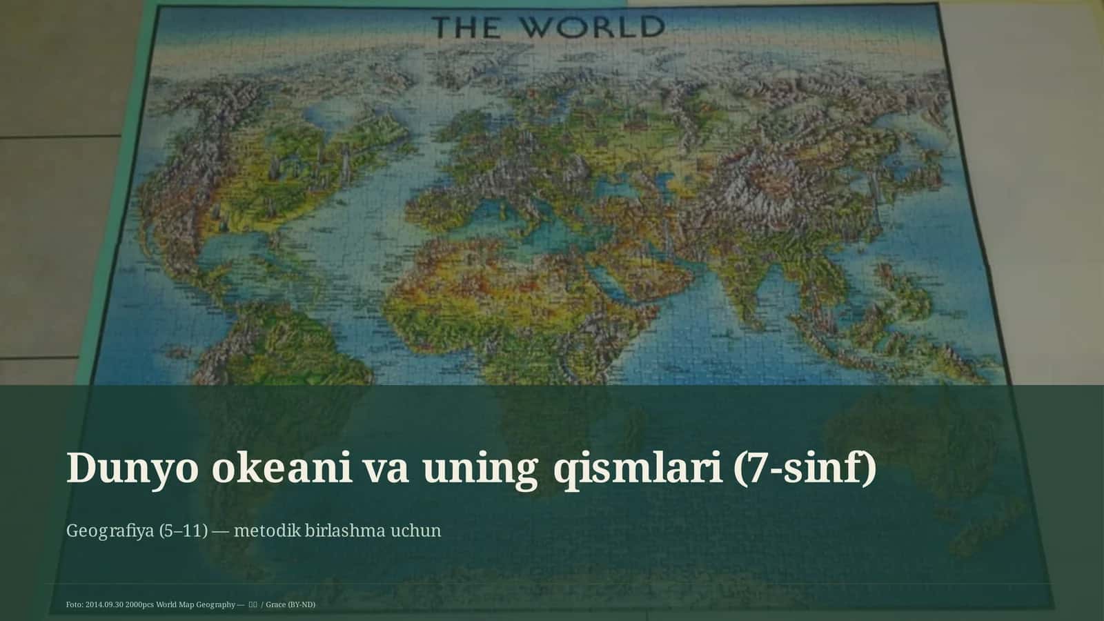 Dunyo okeani va uning qismlari (7-sinf)