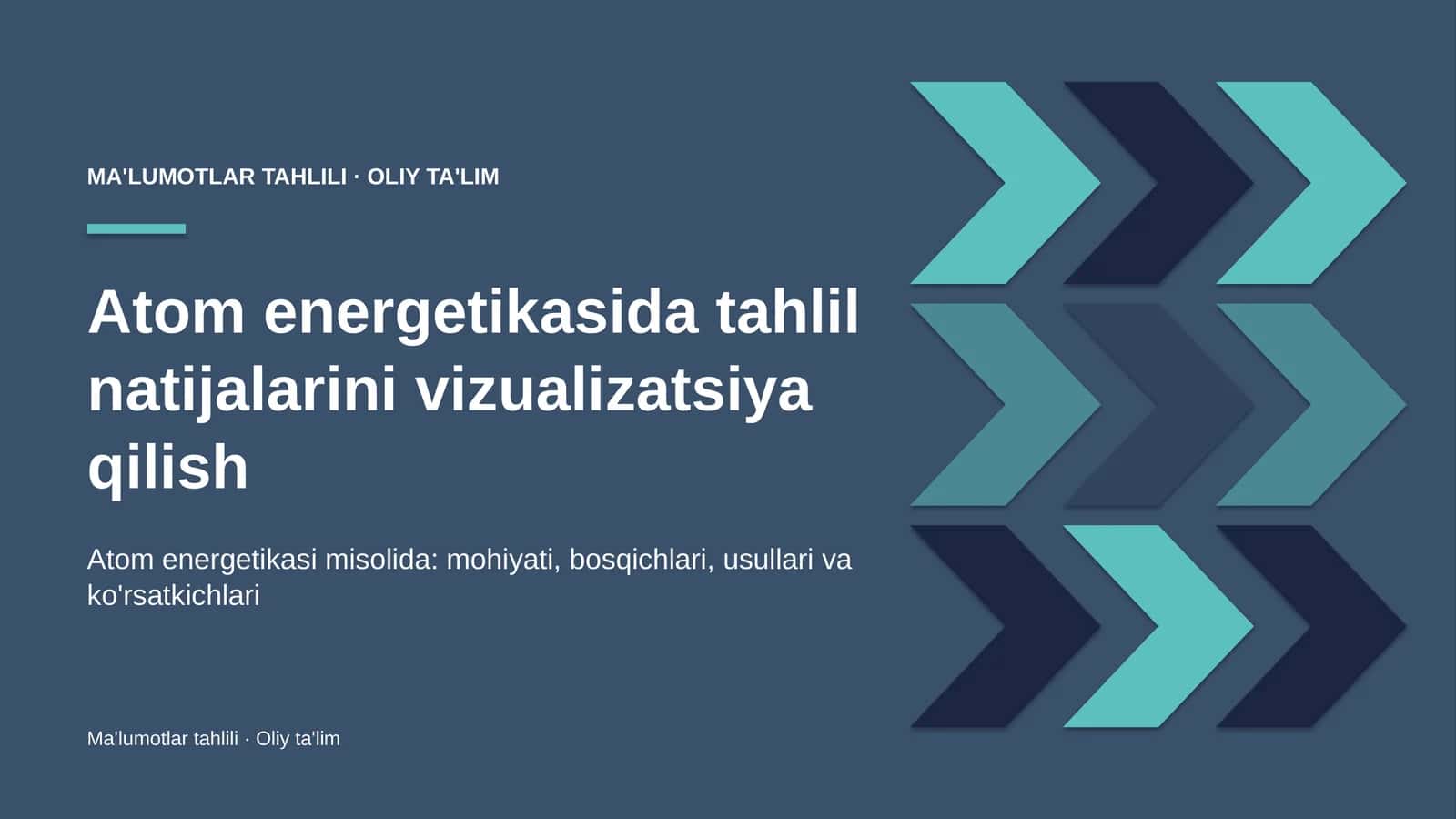 Atom energetikasi tahlil natijalari vizualizatsiya qilish