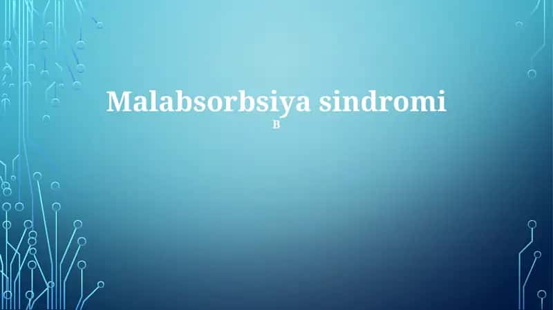 Malabsorbsiya sindromi