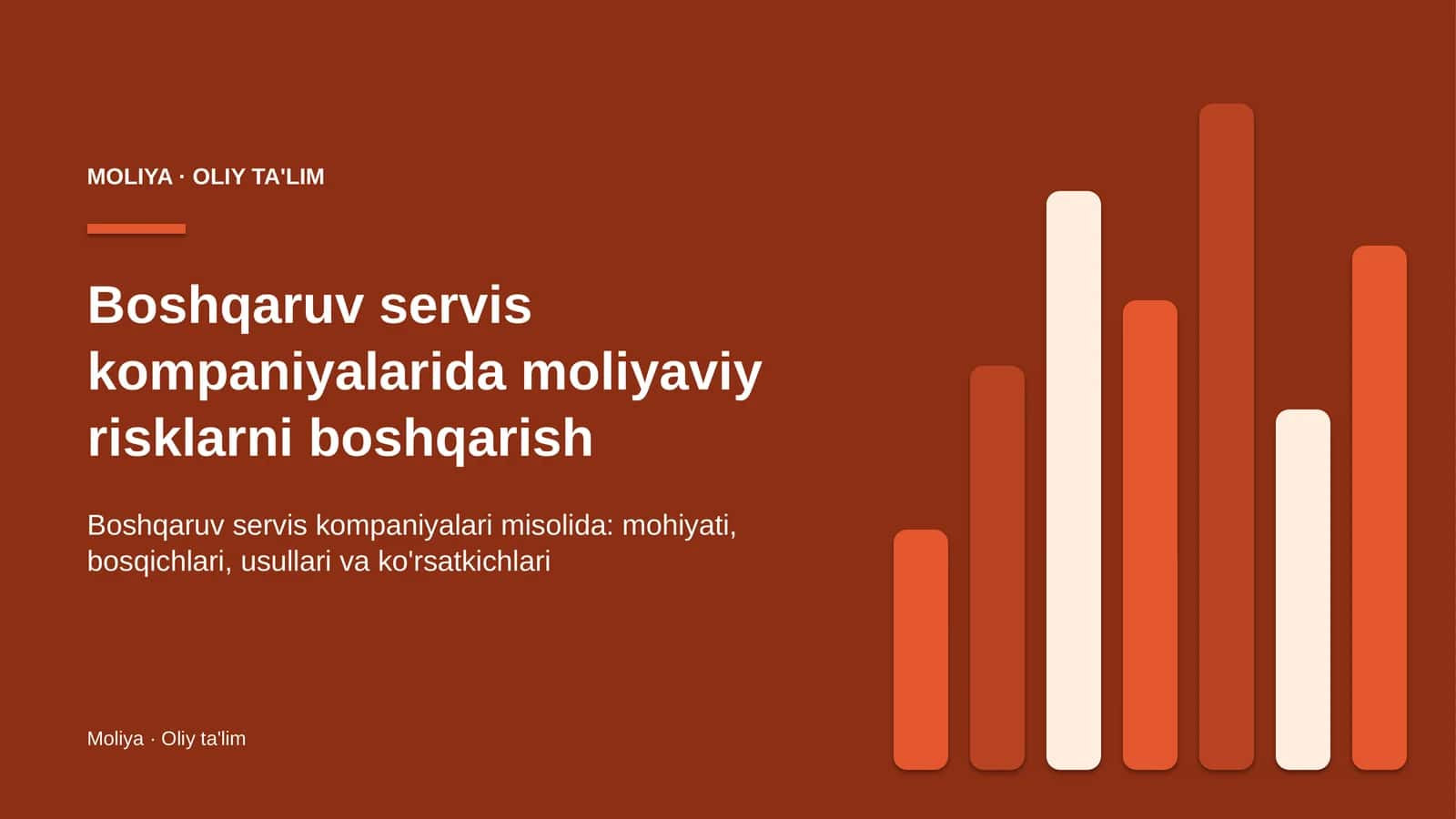Moliyaviy risklarni boshqarish: mohiyati