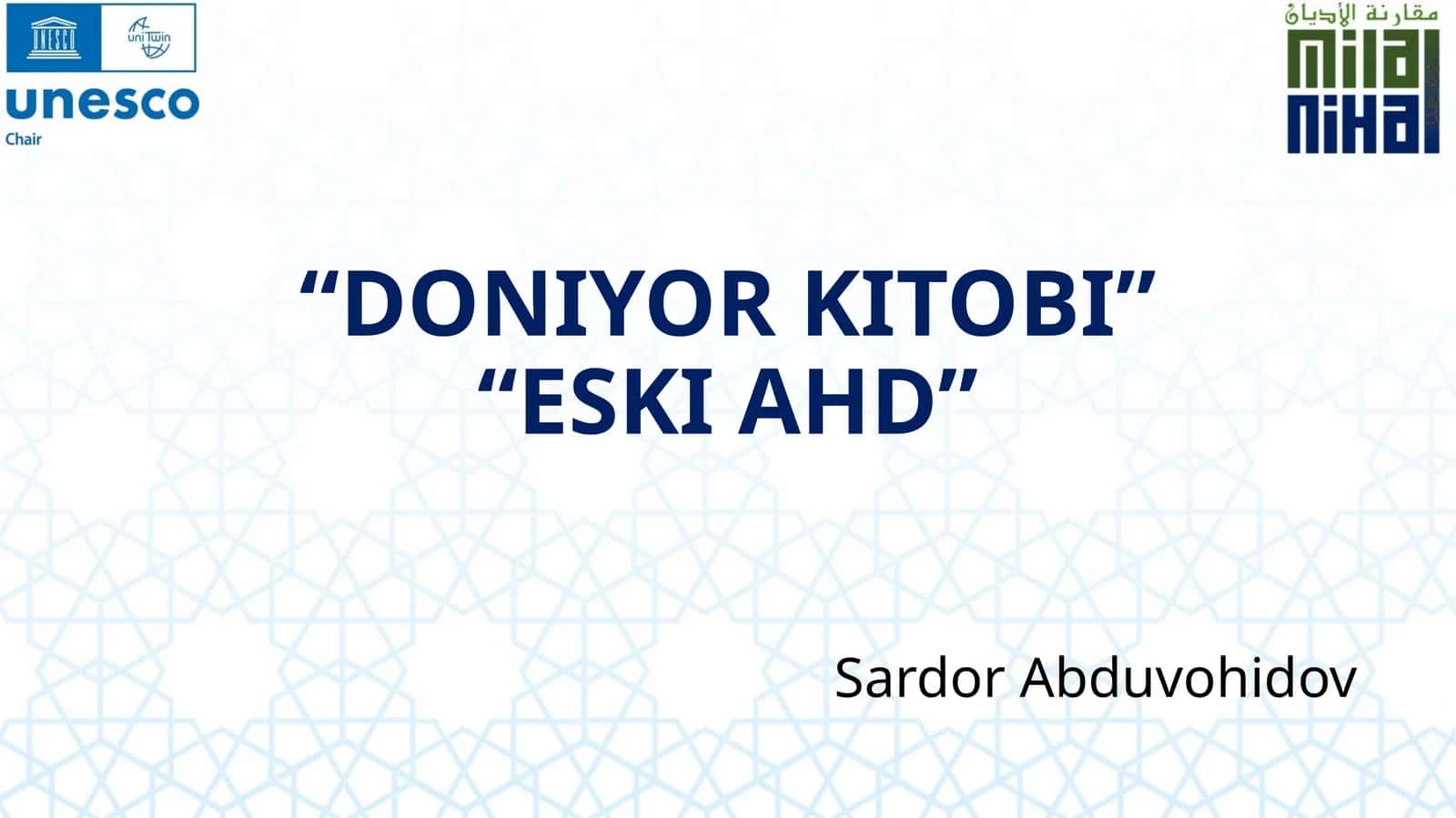 "DONIYOR KITOBI" "ESKI AHD"