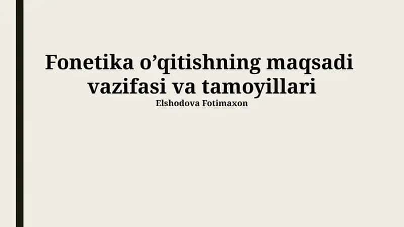 Fonetika ta'limi