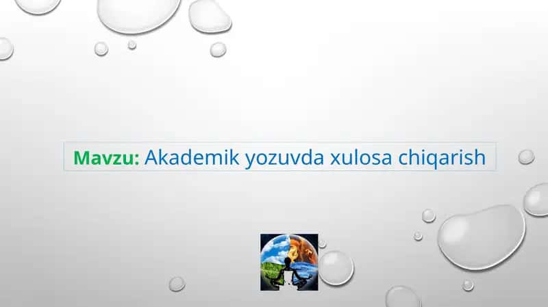 Akademik yozuvda xulosa chiqarish