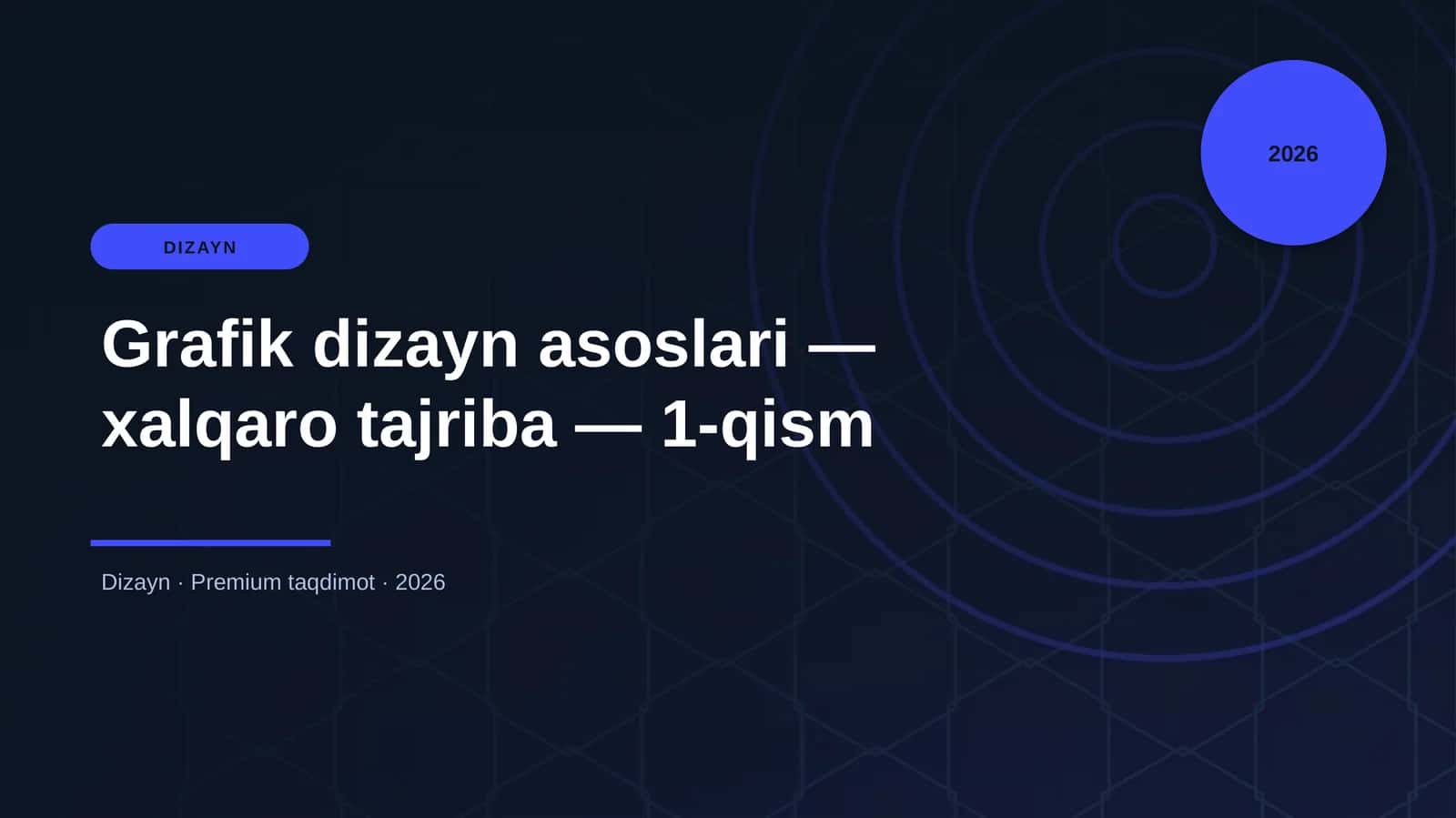 Grafik dizayn asoslari — xalqaro tajriba — 1-qism