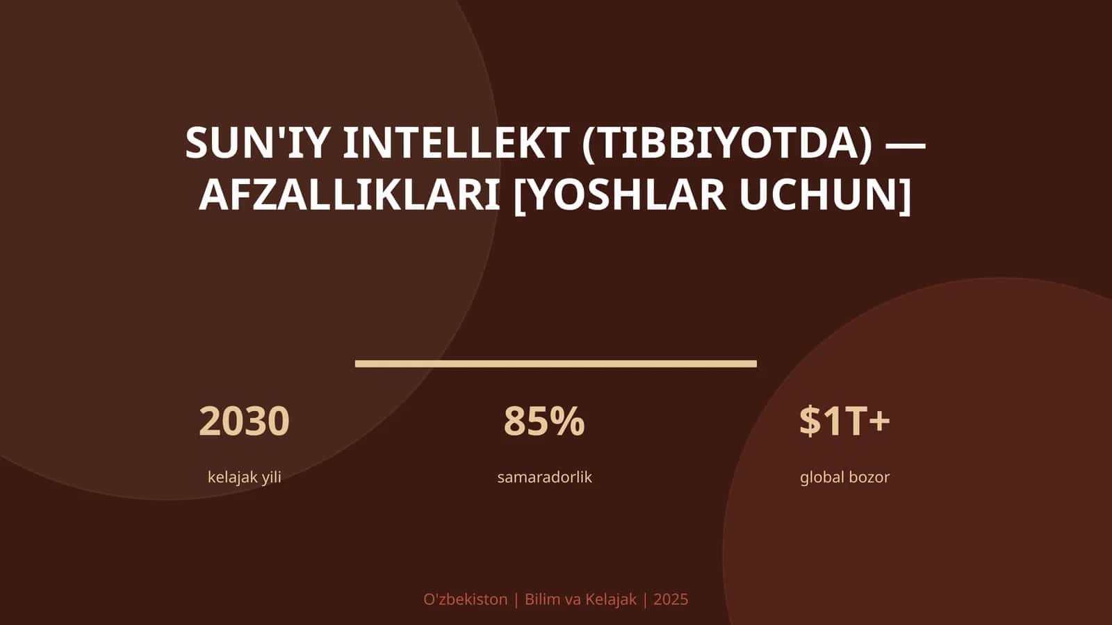 SUN'IY INTELLEKT (TIBBIYOTDA) — AFZALLIKLARI [YOSHLAR UCHUN]