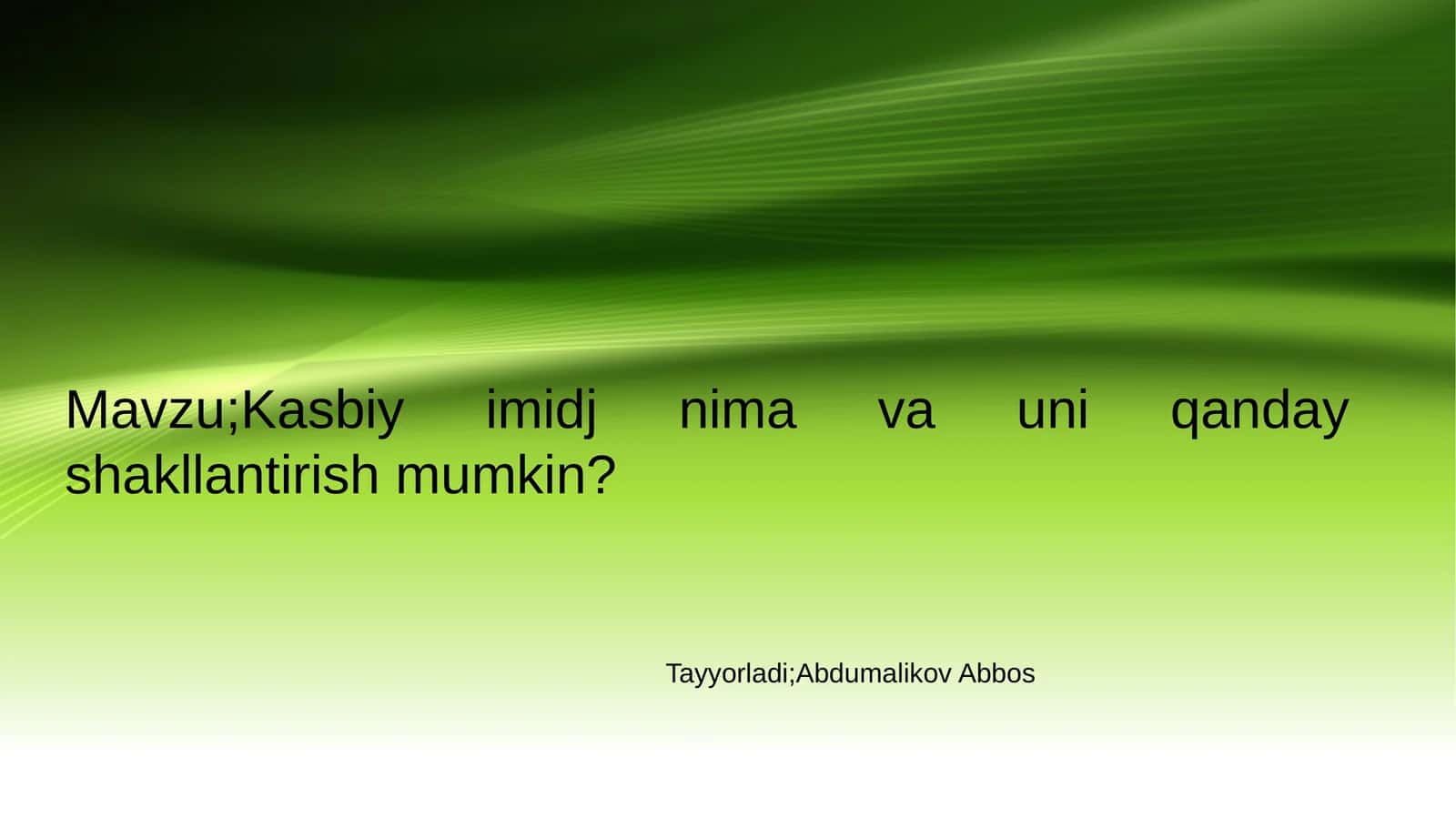 Kasbiy imidj