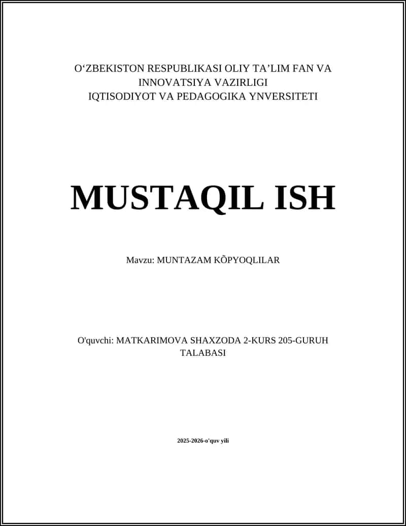 Muntazam ko‘pyoqlilar