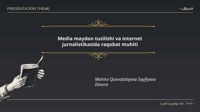 Media maydon tuzilishi va internet jurnalistikasida raqobat muhiti