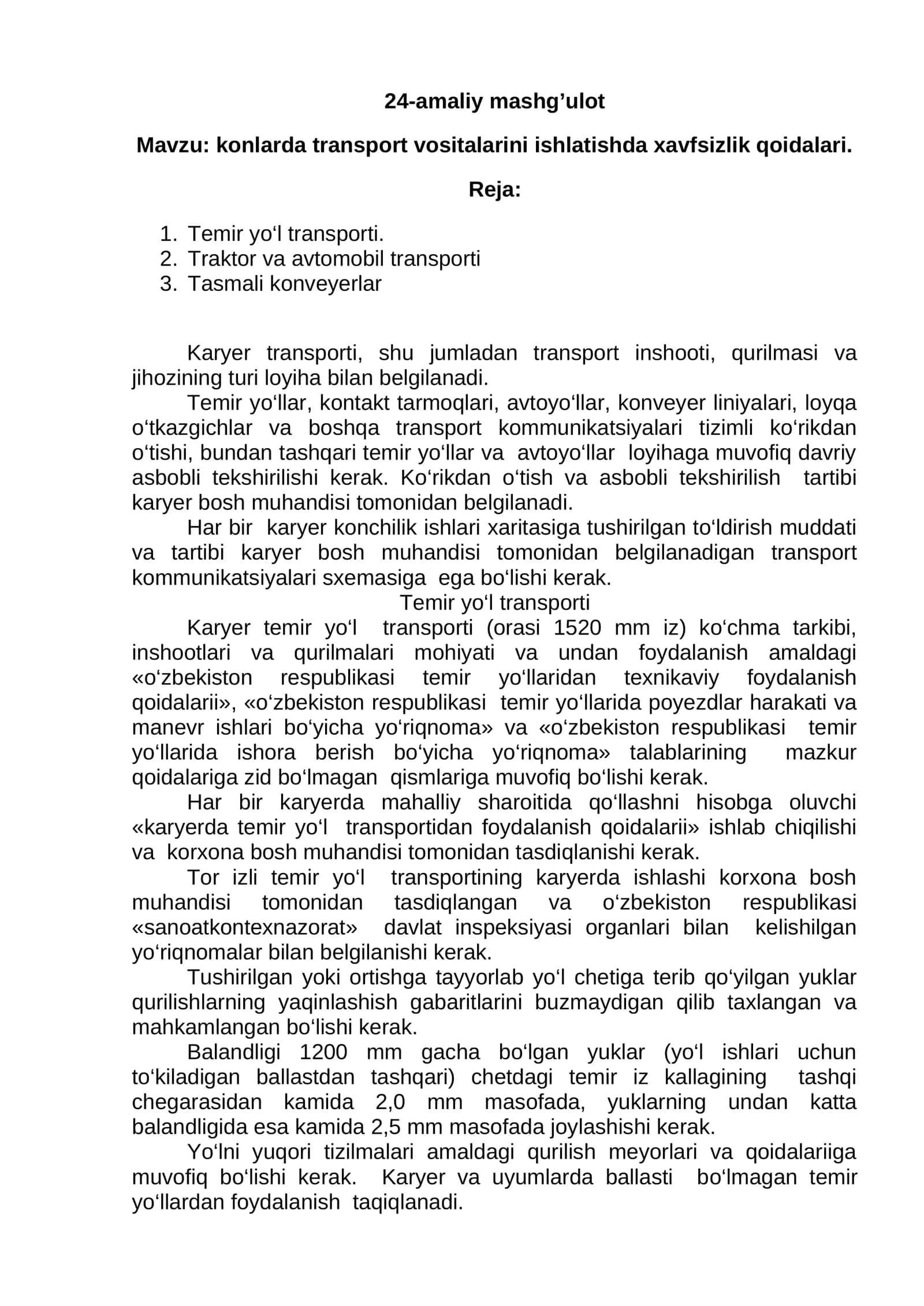 temir yol transport