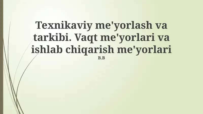 Texnik standartlashtirish: Asosiy tushunchalar va ahamiyati