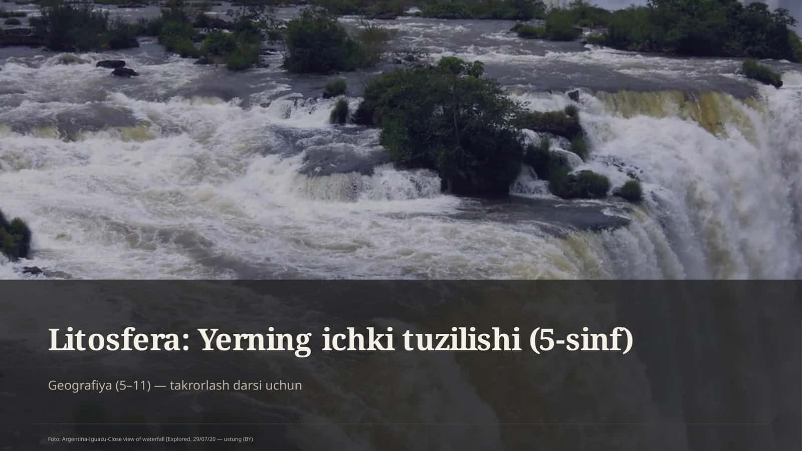Litosfera: Yerning ichki tuzilishi (5-sinf)