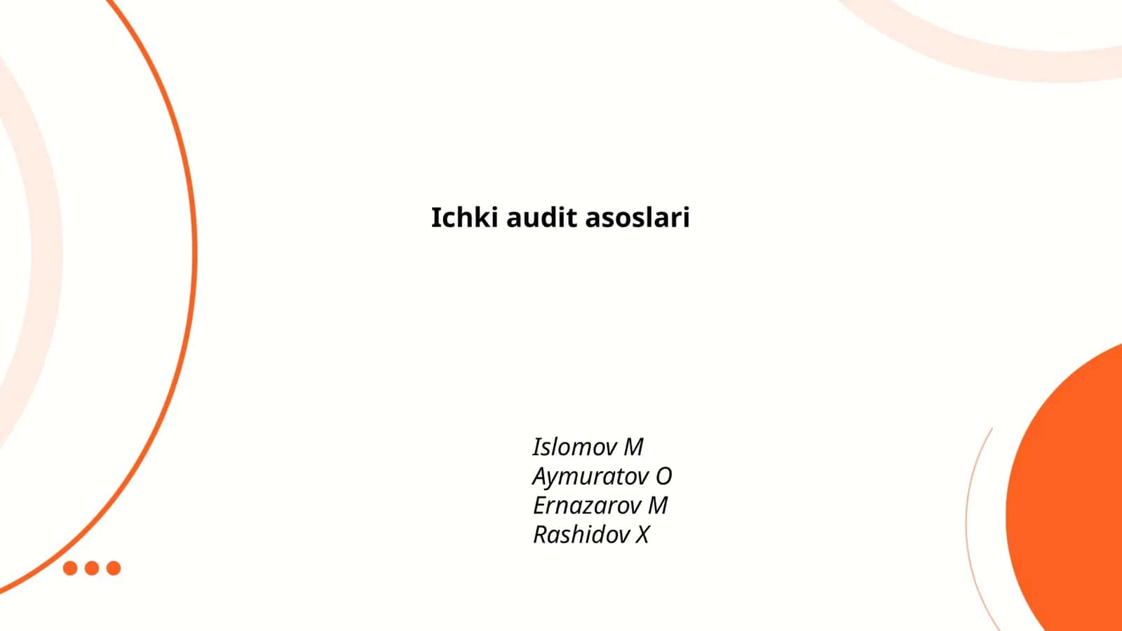 Ichki audit asoslari