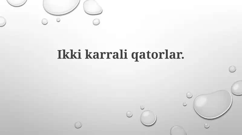 Ikki o'lchovli massivlar