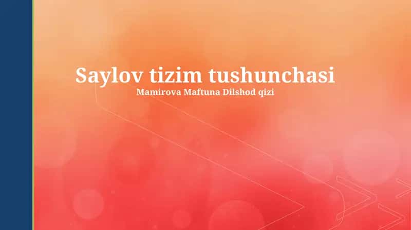 Saylov tizim tushunchasi