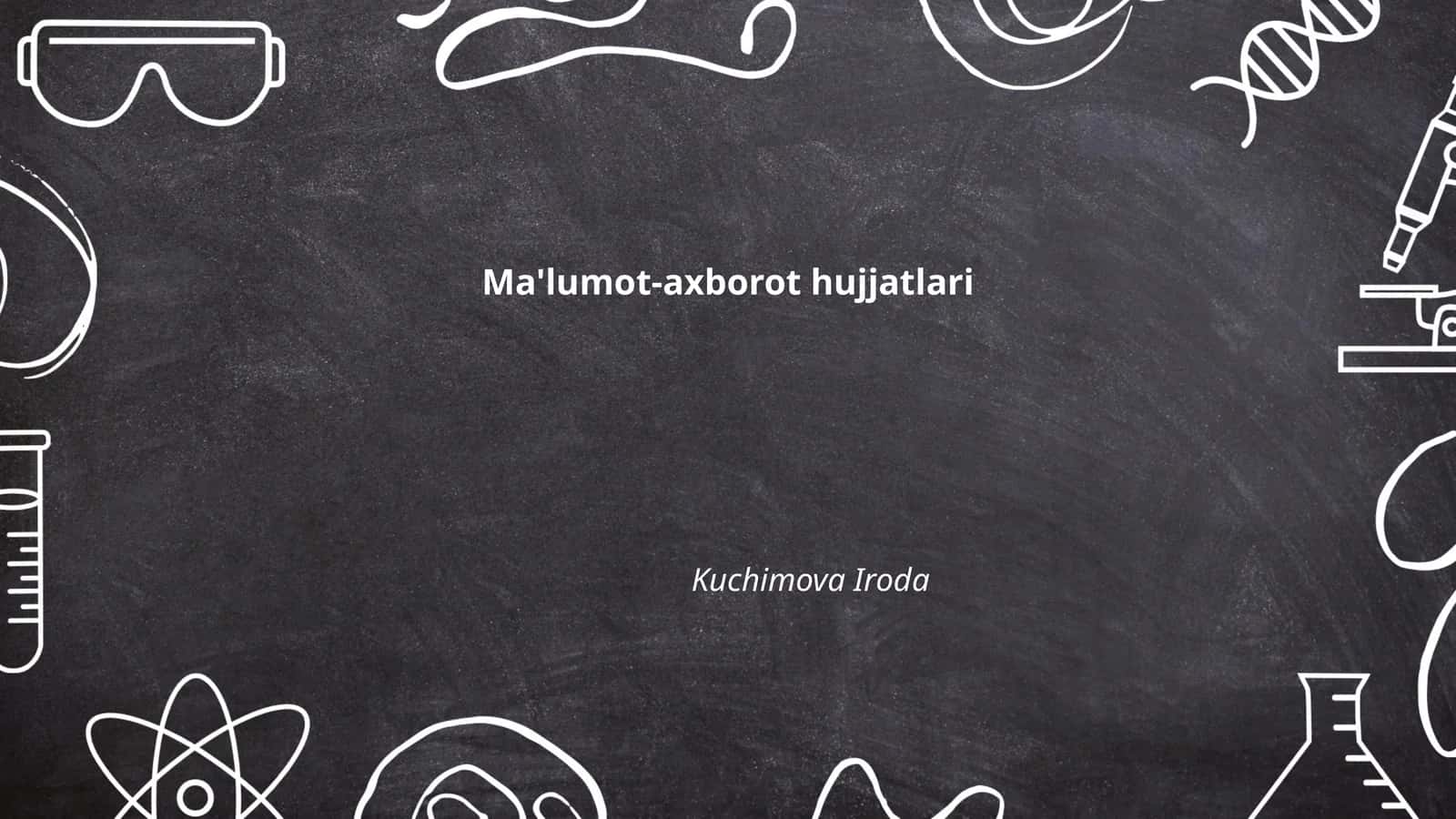 Ma'lumot-axborot hujjatlari