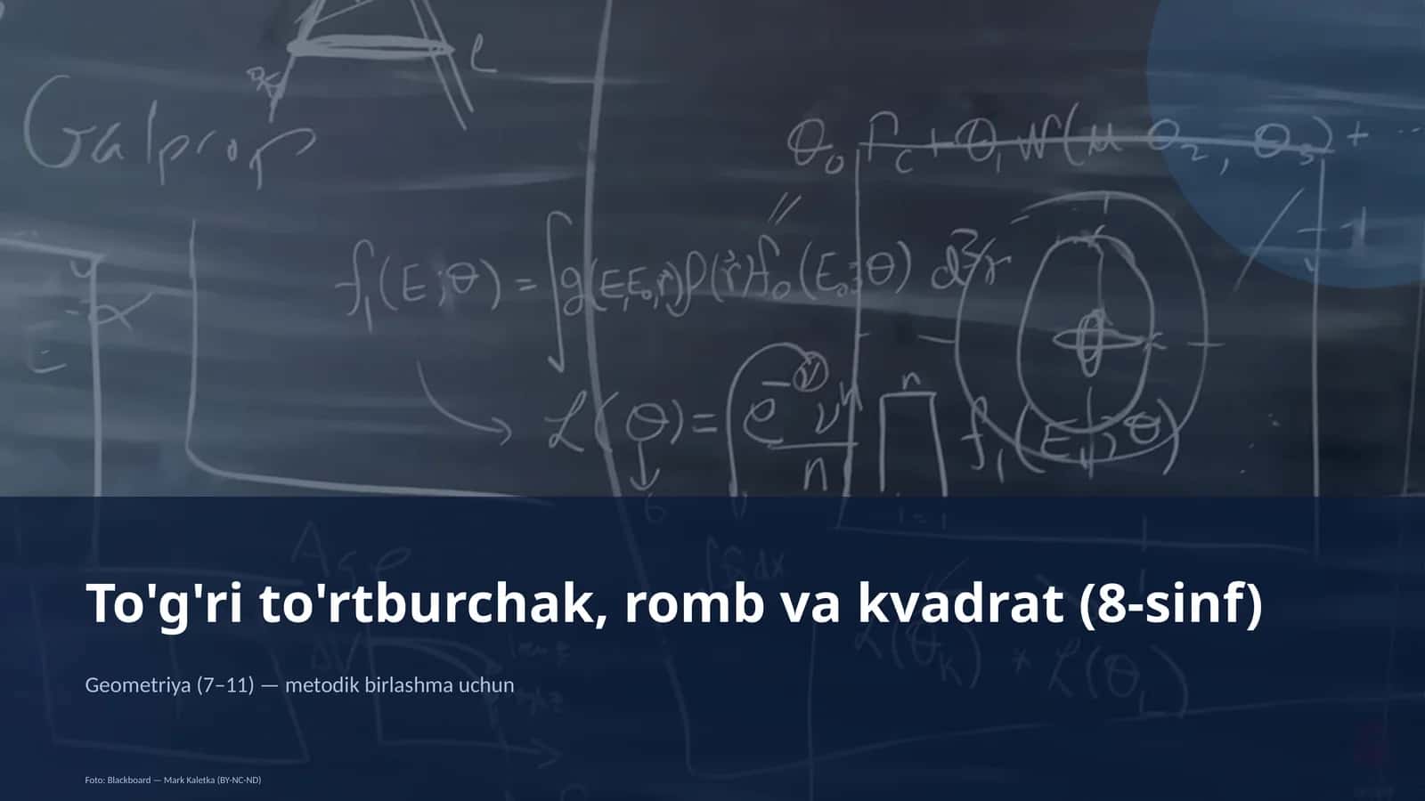 To'g'ri to'rtburchak, romb va kvadrat (8-sinf)