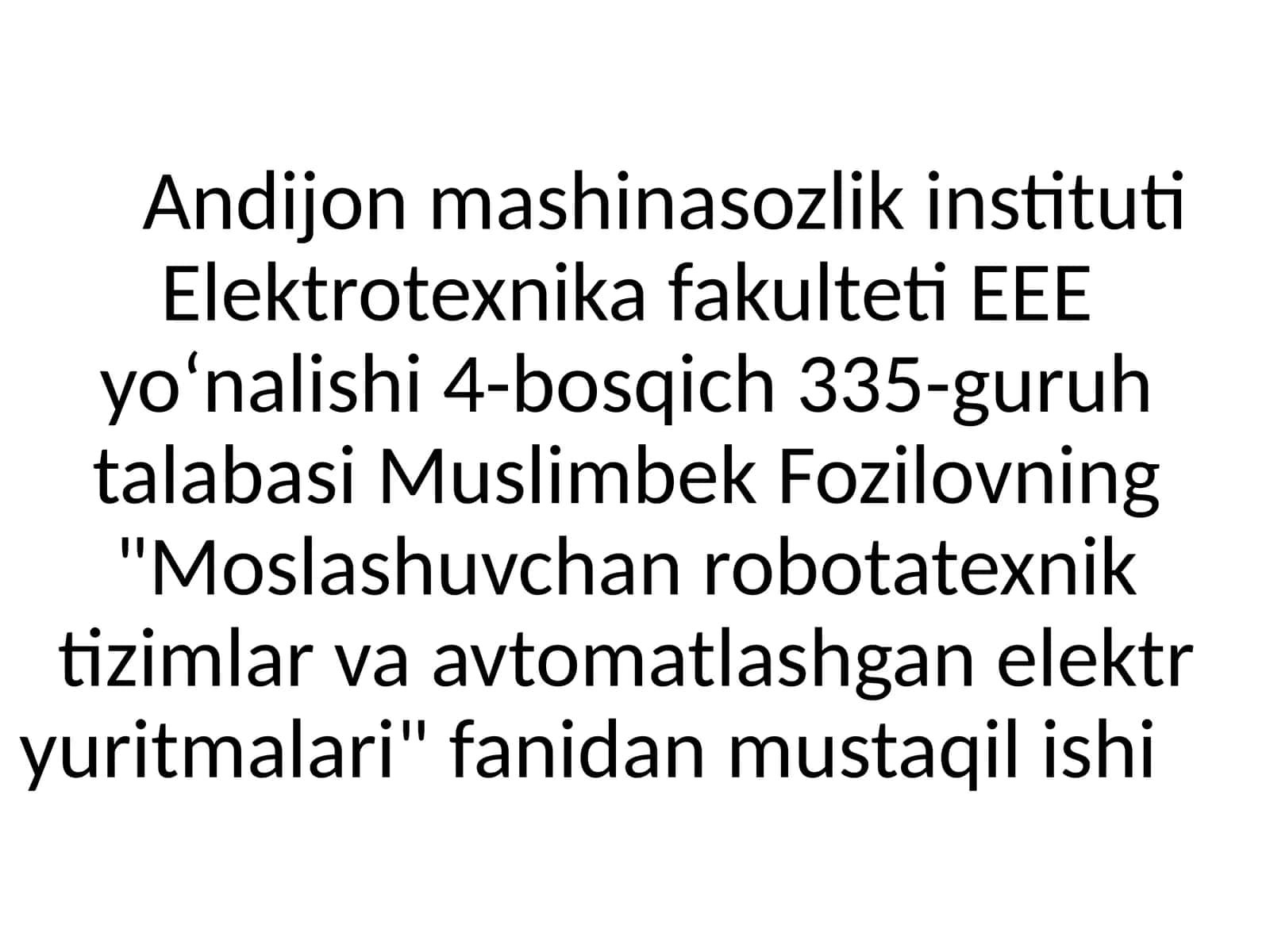 Komplekt elektr yuritmalarning funksionalimkoniyatlari