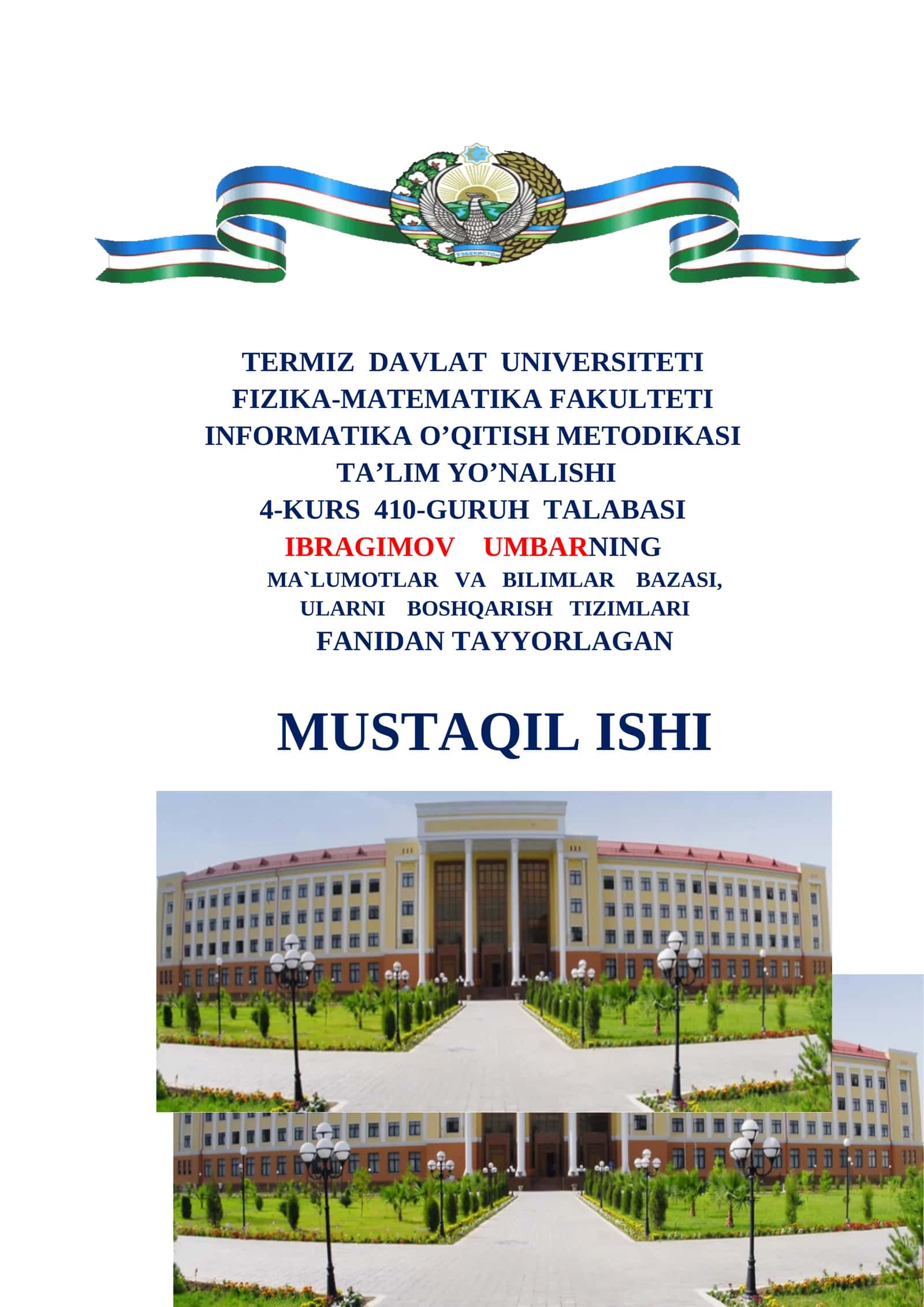 SQL tilida Indexlar bilan ishlash