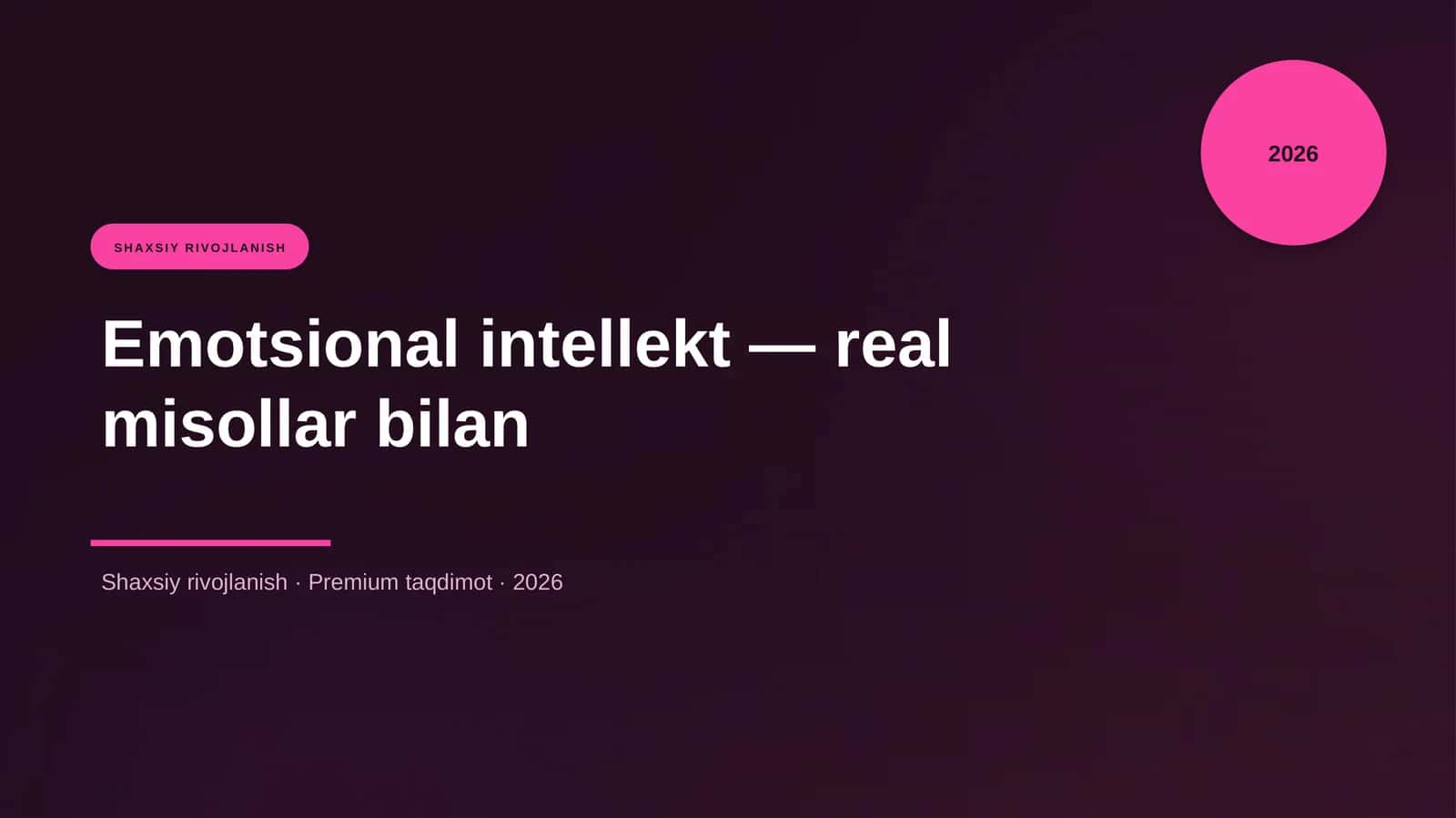 Emotsional intellekt — real misollar bilan