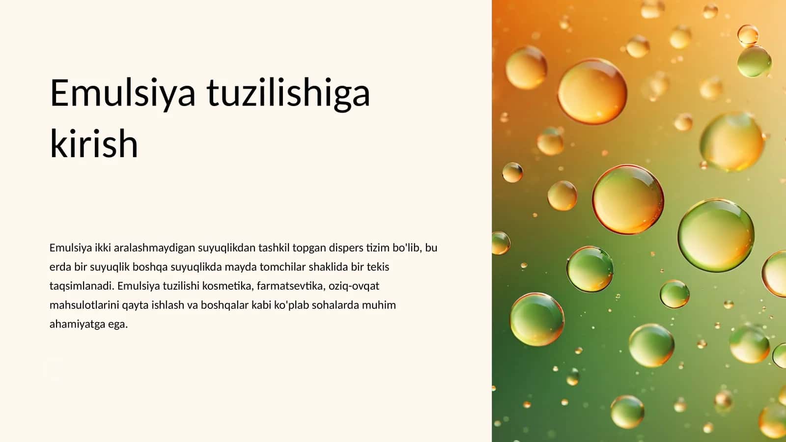 Emulsiya tuzilishi