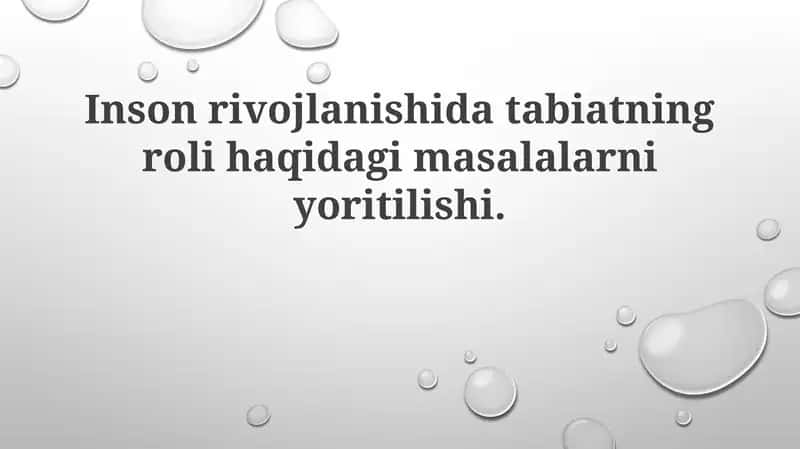Tabiat va inson farovonligi