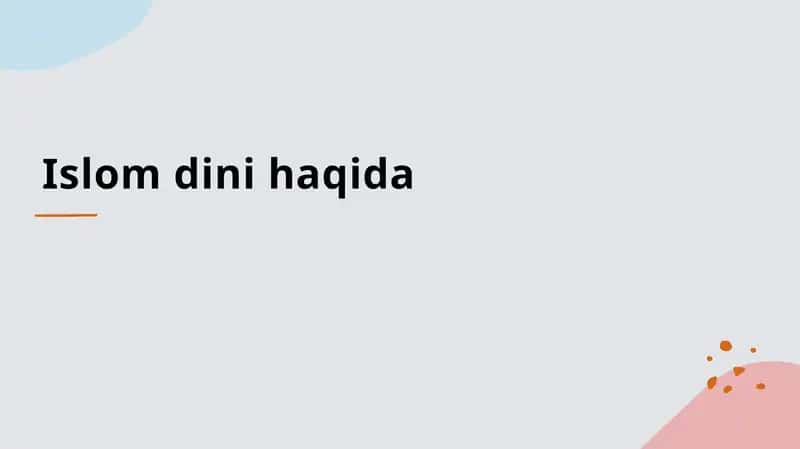 Islom dini tarixi