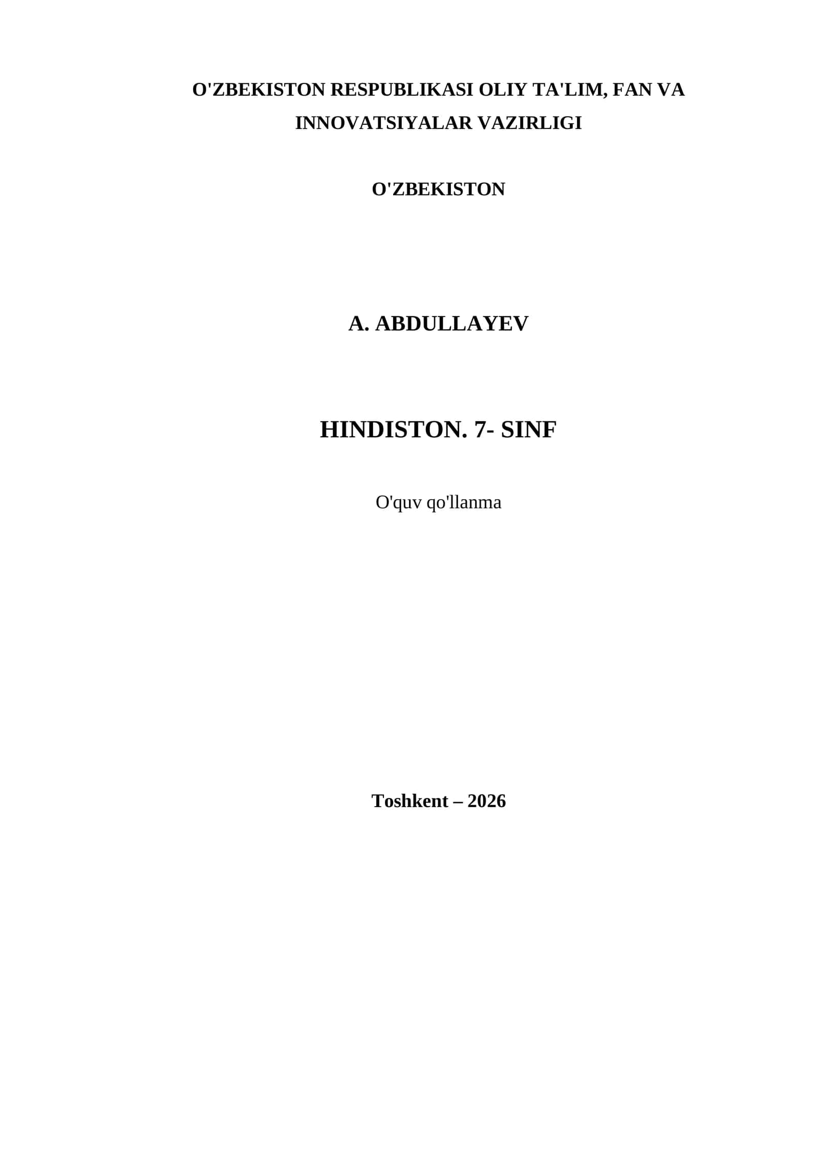 HINDISTON. 7- SINF