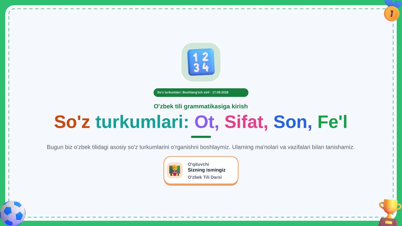 O'zbek tili grammatikasiga kirish